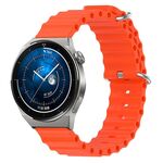 Per Huawei Watch GT3 Pro 46mm 22mm Cinturino in silicone a tinta unita stile oceano (arancione)