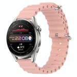 Per Huawei Watch 3 Pro 22mm Cinturino in silicone a tinta unita stile oceano (rosa)