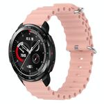 Cinturino per orologio For Honor Watch GS Pro 22 mm in silicone a tinta unita stile oceano (rosa)