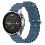 Per Xiaomi MI Watch Color 22mm Cinturino in silicone a tinta unita stile oceano (grigio roccia)