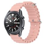 Per Samsung Galaxy Watch3 45mm 22mm Cinturino in silicone a tinta unita stile oceano (rosa)