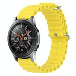 Per Samsung Galaxy Watch 46mm 22mm Cinturino in silicone a tinta unita stile oceano (giallo)