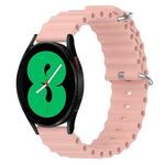 Per Samsung Galaxy Watch 4 44mm 20mm Cinturino in silicone a tinta unita stile oceano (rosa)