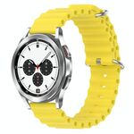 Per Samsung Galaxy Watch 4 Classic 42mm 20mm Cinturino in silicone a tinta unita stile oceano (giallo)