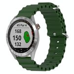 Per Garmin Approach S40 20mm Cinturino in silicone a tinta unita stile oceano (verde militare)