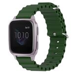 Per Garmin Venu SQ 20mm Cinturino in silicone a tinta unita stile oceano (verde militare)