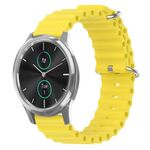 Per Garminmove Luxe 20mm Cinturino in silicone a tinta unita stile oceano (giallo)