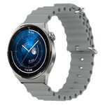 Per Huawei Watch GT3 Pro 43mm 20mm Cinturino in silicone a tinta unita stile oceano (grigio)