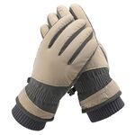 1 paio WZ-207 Guanti anti-caduta per sport da ciclismo addensati caldi e antivento (grigio caffè)