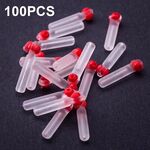 100 PCS SXP01 Dual Core Accessori per la pesca con sedile galleggiante in silicone, dimensioni: piccolo (trasparente)