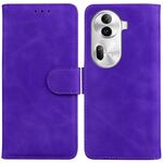 Per OPPO Reno11 Pro 5G Global Skin Feel custodia in pelle di vibrazione di colore puro (viola)