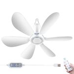 USB Home Dormitory Muto Mini ventilatore ad alta energia eolica Ventilatore da soffitto a sei pale Piccolo, Stile: Ventilatore + Cavo di controllo della velocità del telecomando