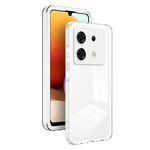 Per Infinix Zero 30 Custodia per telefono con cornice per PC trasparente in TPU 3 in 1 (bianca)