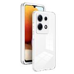 Per Infinix Note 30 Custodia per telefono con cornice per PC trasparente in TPU 3 in 1 (bianca)
