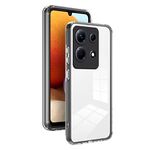 Per Infinix Note 30 Custodia per telefono con cornice per PC trasparente in TPU 3 in 1 (nera)