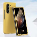 Per Samsung Galaxy Z Fold6 Skin Feel PC Custodia antiurto a copertura totale (Giallo limone)