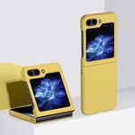 Custodia per telefono antiurto con copertura totale per Samsung Galaxy Z Flip6 2 parti Skin Feel PC (giallo limone)