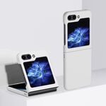 Custodia per telefono antiurto con copertura totale per Samsung Galaxy Z Flip6 2 parti Skin Feel PC (bianca)