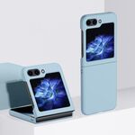 Custodia per telefono antiurto con copertura totale per Samsung Galaxy Z Flip6 2 parti Skin Feel PC (blu cielo)