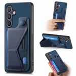 Per Samsung Galaxy S23 5G II Custodia per telefono con slot per schede con supporto scorrevole a forma di K (blu)