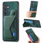 Per Samsung Galaxy S23 5G II Custodia per telefono con slot per schede con supporto scorrevole a forma di K (verde)