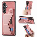 Per Samsung Galaxy S23 FE 5G II Custodia per telefono con slot per schede a forma di K (rosa)