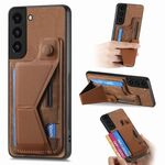 Per Samsung Galaxy S22+ 5G II Custodia per telefono con slot per scheda con supporto scorrevole a forma di K (marrone)