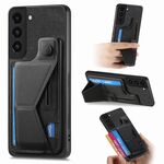 Per Samsung Galaxy S22+ 5G II Custodia per telefono con slot per schede con supporto scorrevole a forma di K (nero)