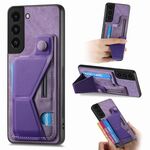 Per Samsung Galaxy S22+ 5G II Custodia per telefono con slot per schede con supporto scorrevole a forma di K (viola)