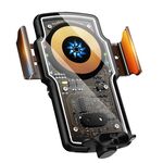 Caricabatterie wireless per auto Magsafe Staffa universale per telefono cellulare a induzione trasparente da 120 W con ricarica rapida (nero)