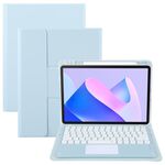 Per Huawei MatePad 11 2023/2021 Custodia in pelle con supporto girevole per tastiera Bluetooth con pulsanti rotondi e touchpad (Azzurro cielo)