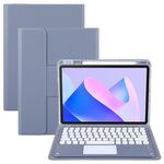 Per Huawei MatePad 11 2023/2021 Custodia in pelle con supporto girevole per tastiera Bluetooth con pulsanti rotondi e touchpad (viola lavanda)