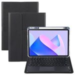 Per Huawei MatePad 11 2023/2021 Custodia in pelle con supporto girevole per tastiera Bluetooth con pulsanti rotondi e touchpad (Nero)