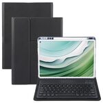 Per Huawei MatePad Pro 11 2024/2022 Custodia in pelle con supporto girevole per tastiera Bluetooth con pulsanti quadrati (nero)