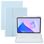 Per Huawei MatePad 11 2023/2021 Custodia in pelle con supporto girevole per tastiera Bluetooth con pulsanti quadrati e touchpad (Azzurro cielo)