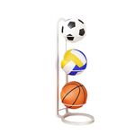 Supporto per supporto per pallavolo, portaoggetti da basket, specifiche: 3 strati, bianco
