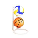Supporto per supporto per pallavolo, portaoggetti da basket, specifiche: 2 strati, bianco