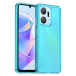 Custodia per telefono TPU per Honor X7a serie Candy (blu trasparente)