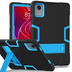 Per Lenovo Tab M11/Xiaoxin Pad 11 2024 Custodia per tablet PC ibrida in silicone a colori a contrasto con supporto (nero blu)