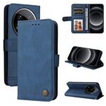 Per Xiaomi 14 Custodia per telefono in pelle con bottoni in metallo Ultra Skin Feel Life Tree (blu)