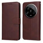 Per Xiaomi 14 Custodia per cellulare in pelle con texture ultra classica in vitello (marrone)