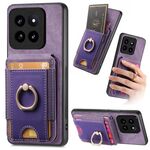 Per Xiaomi 14 Custodia per telefono in pelle con supporto magnetico retro divisibile (viola)