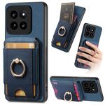 Per Xiaomi 14 Custodia per telefono in pelle con supporto magnetico retro divisibile (blu)