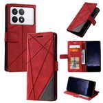Custodia per telefono in pelle con giuntura Skin Feel per Xiaomi Redmi K70E (rossa)