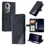 Per OPPO Reno11 5G Global Skin Feel Custodia in pelle con giunzione (nera)