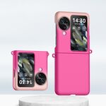Per OPPO Find N3 Flip Sfumatura di colore Skin Feel Custodia per telefono antiurto con copertura totale per PC (Sfumatura rosa rossa)