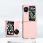 Per OPPO Find N3 Flip Sfumatura Colore Pelle Feel PC Custodia antiurto a copertura totale (Rosa)