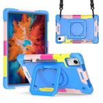 Custodia per tablet PC ibrida in silicone con robot per Lenovo Tab M11/Xiaoxin Pad 11 2024 (blu mimetico)