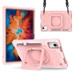 Custodia per tablet PC ibrida in silicone con robot per Lenovo Tab M11/Xiaoxin Pad 11 2024 (oro rosa)