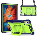 Custodia per tablet PC ibrida in silicone con robot per Lenovo Tab M11/Xiaoxin Pad 11 2024 (giallo blu scuro verde)